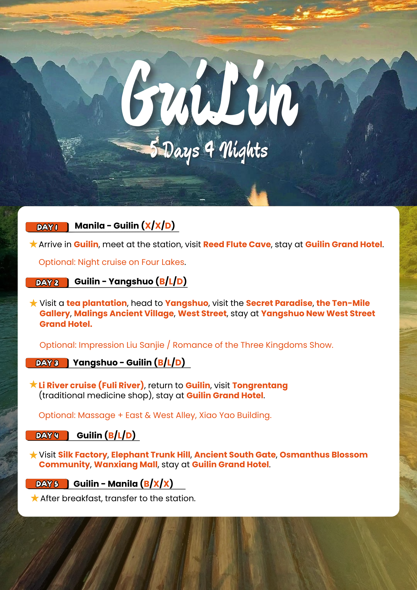 GuiLin 5D4N